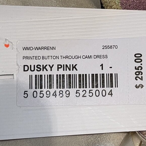 Ted Baker Warrenn Printed Button Through Cami Maxi Dress Dusky Pink US XS ( 1 ) - Picture 9 of 12